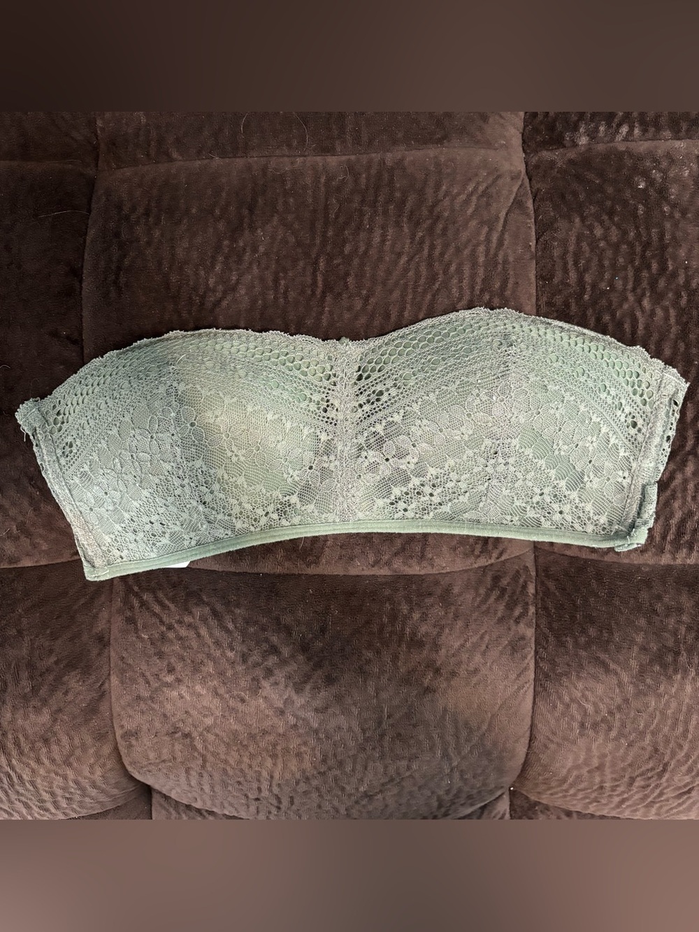 Strapless Criss Cross Lace Bandeau Bra